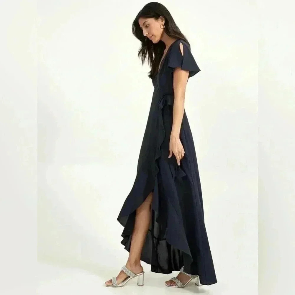 Altr’d State navy blue maxi dress